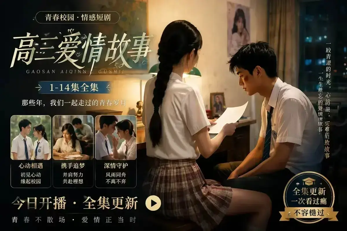 AI校园短剧《B中爱情故事》未删减完整版-误会篇-4KHDR高清画质-BD网盘在线观看-戳心青春爱情